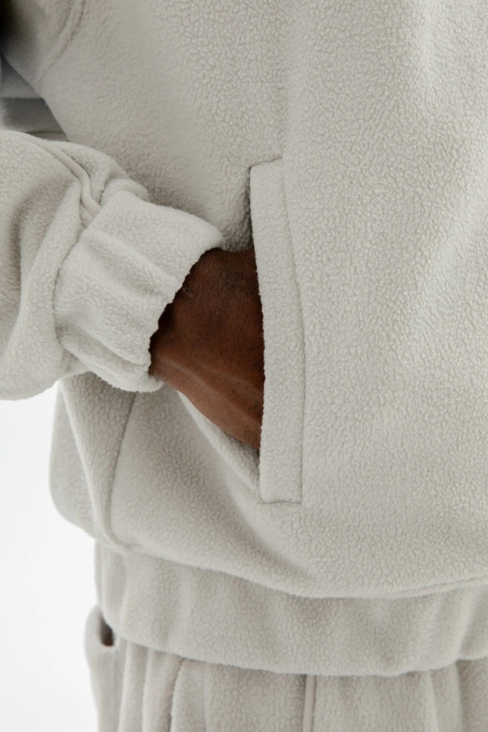 STAR WREATH FLEECE ZIP WASHED ULTIMATE GRAY 