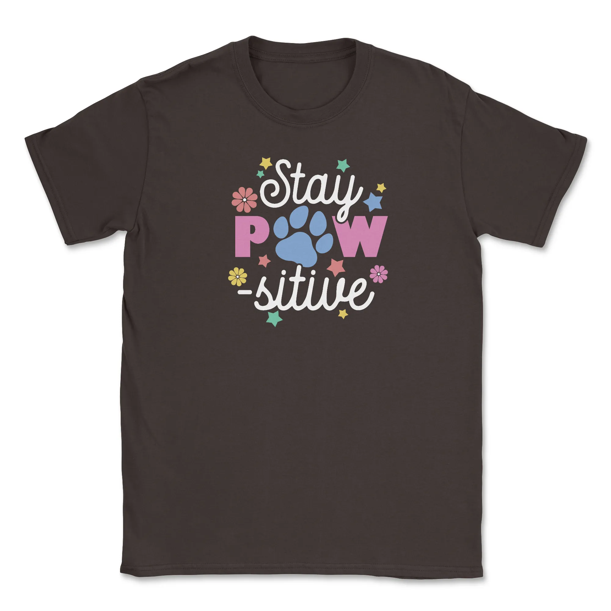 Stay Pawsitive (Adult Short Sleeve T-Shirt)