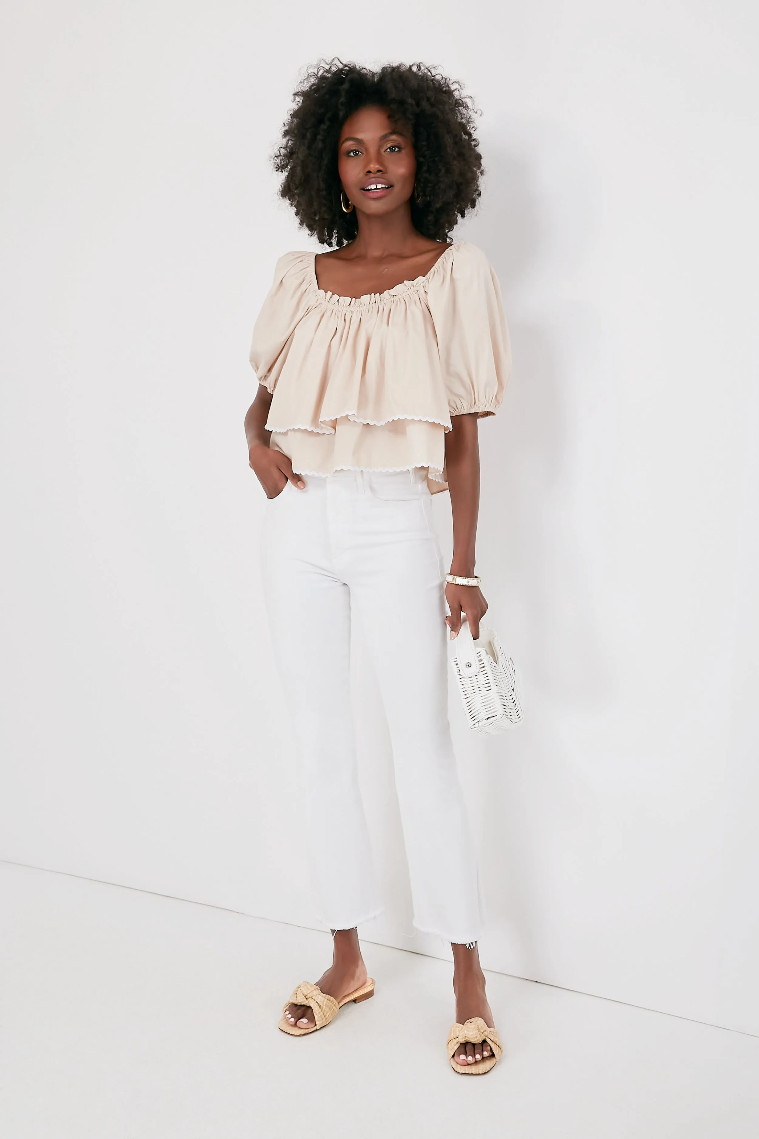Tan Ric-Rac Layered Suzie Top