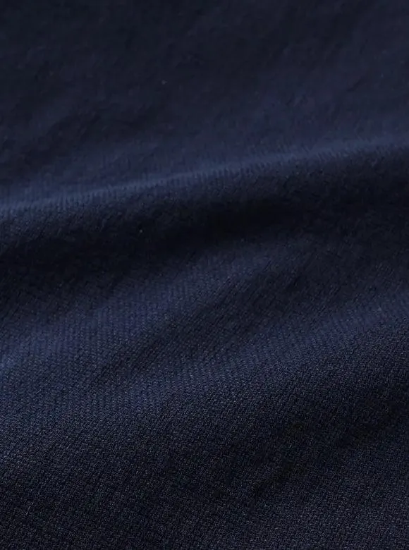 The Flat Head FN-SCW-002L Indigo Dobby Western Shirt
