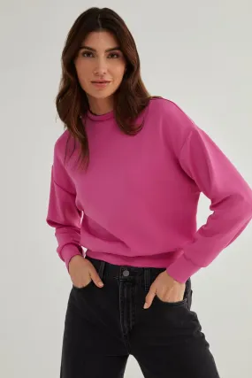 The Power Pullover: Classic - Magic Double Knit - Fuchsia