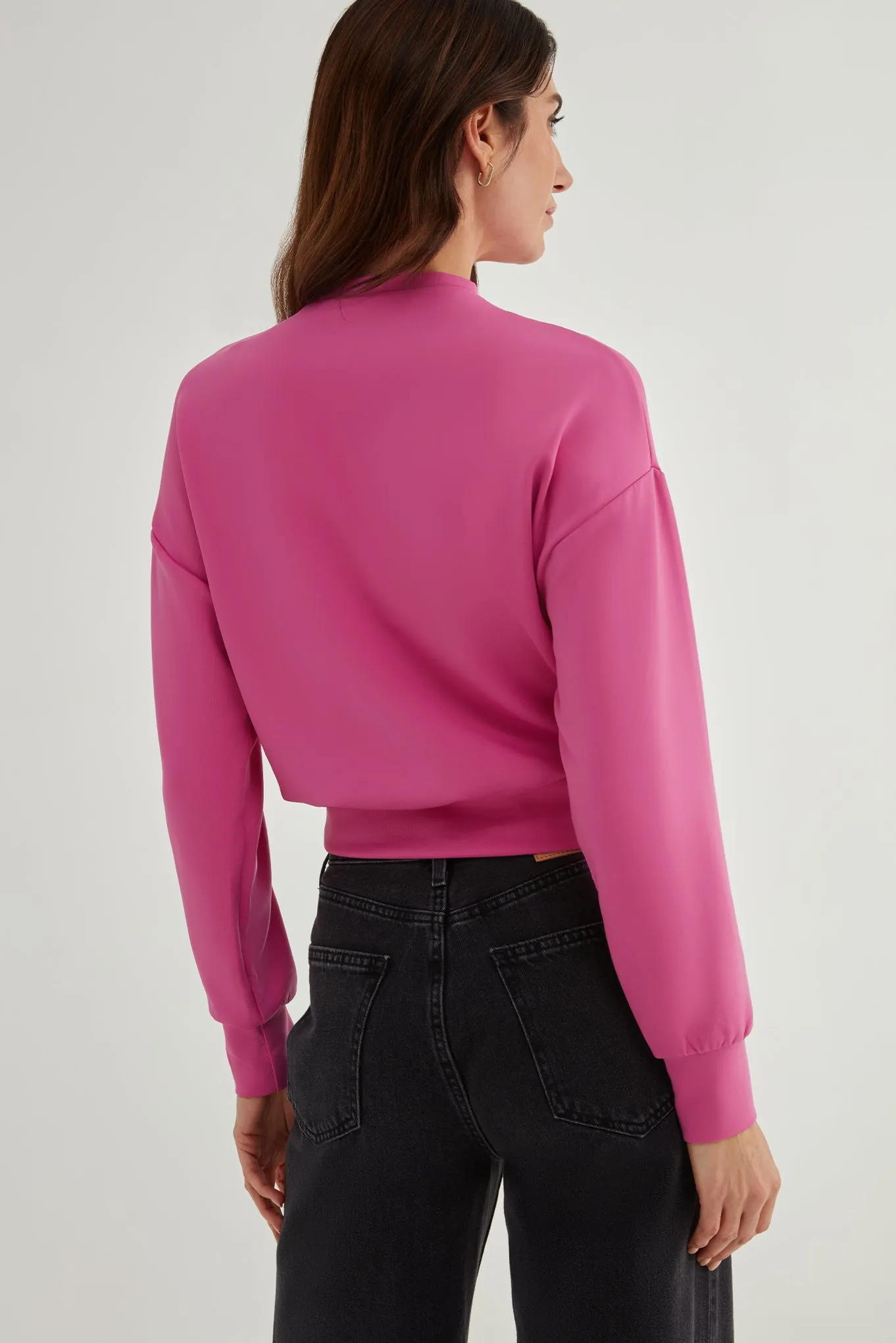 The Power Pullover: Classic - Magic Double Knit - Fuchsia