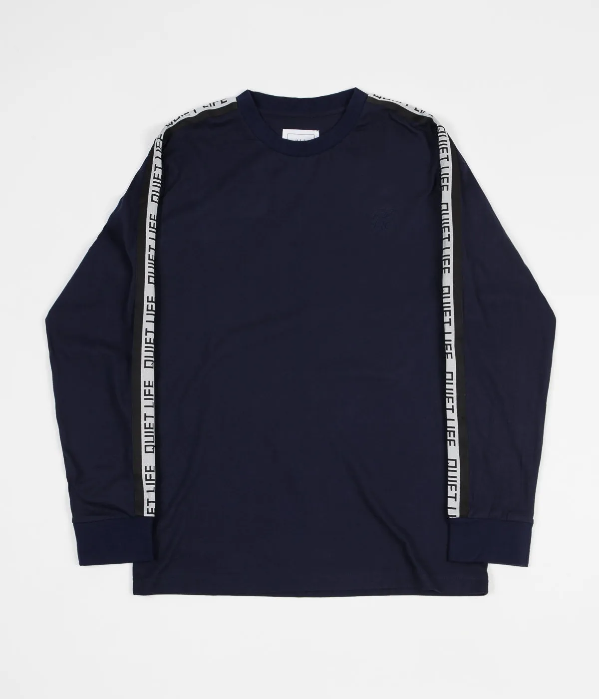 The Quiet Life Racing Stripe Long Sleeve T-Shirt - Navy