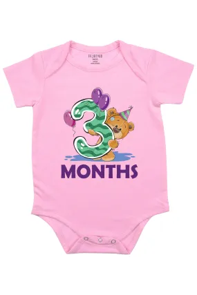 Three Months Milestone - Teddy Baby Romper | Onesies