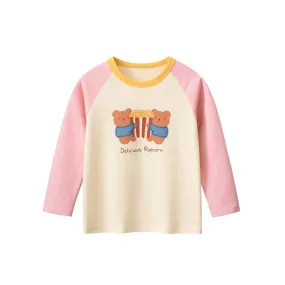 Toddler/Kid Girl's Long Sleeve Delicious Popcorn Print Design T-shirt