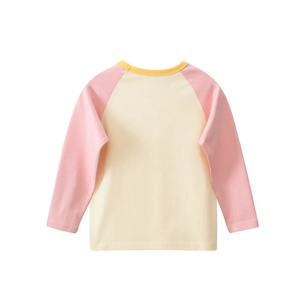Toddler/Kid Girl's Long Sleeve Delicious Popcorn Print Design T-shirt