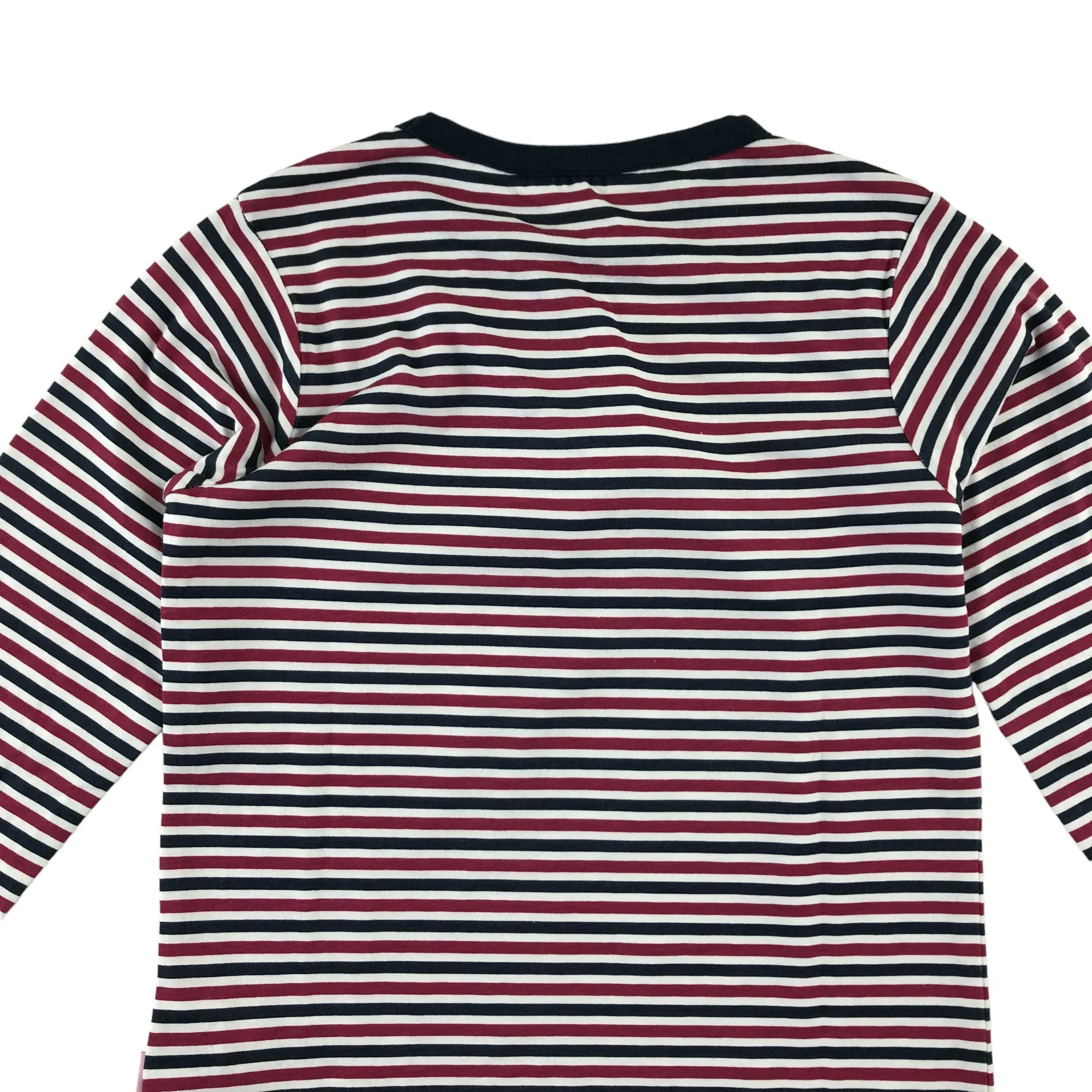 Trespass t-shirt 5-6 years burgundy and navy stripy long sleeve