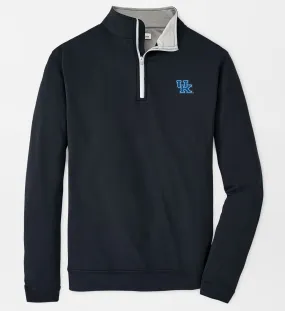 University of Kentucky Perth Performance Quarter-Zip in Black by Peter Millar
