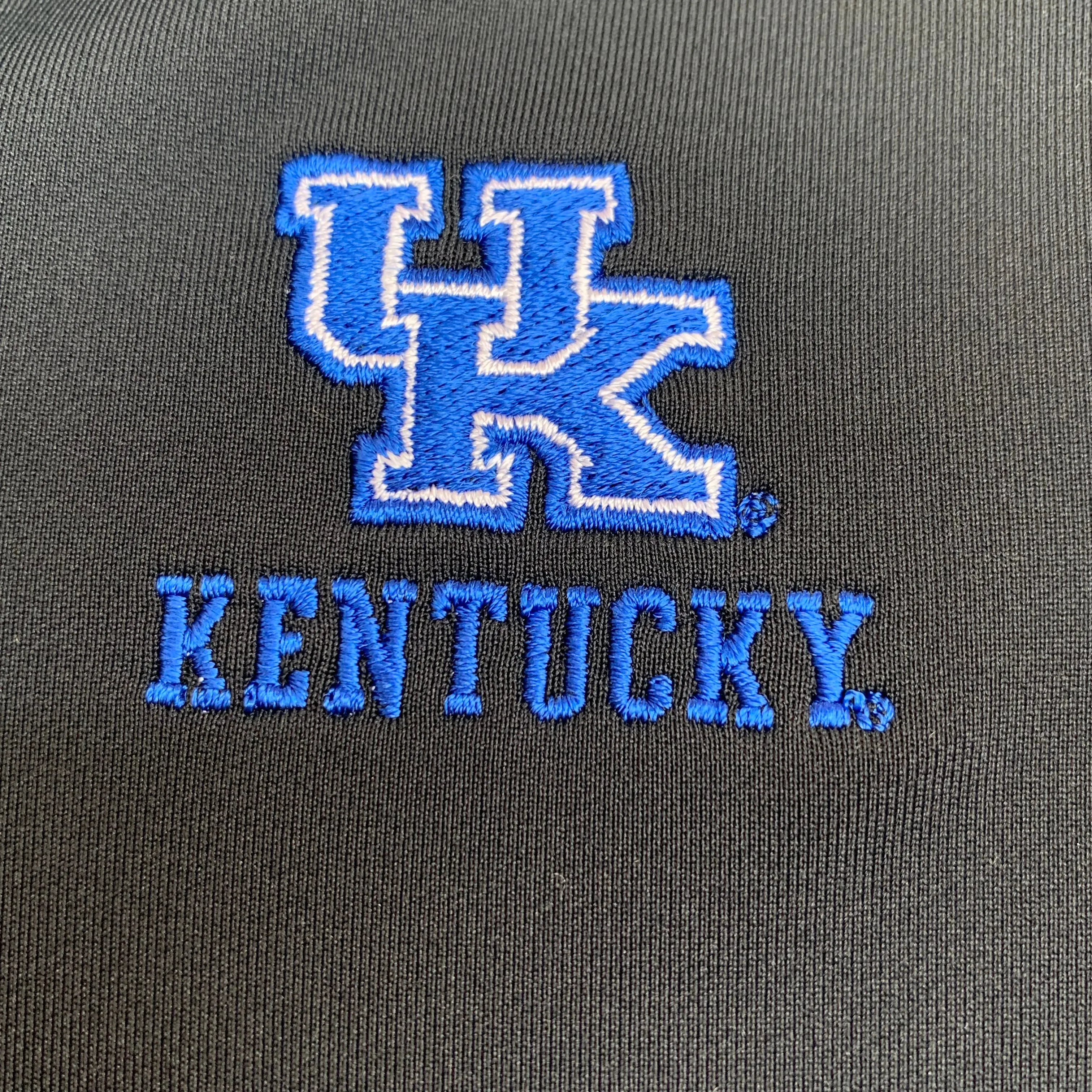 University of Kentucky Perth Performance Quarter-Zip in Black by Peter Millar