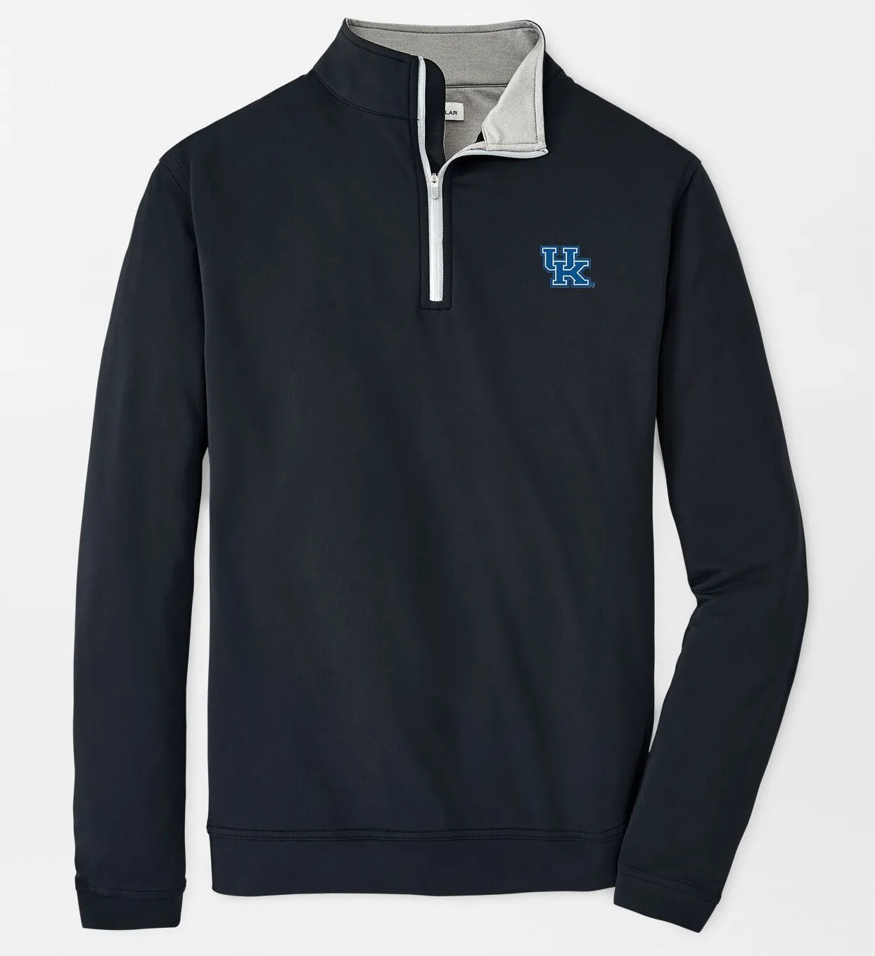 University of Kentucky Perth Performance Quarter-Zip in Black by Peter Millar