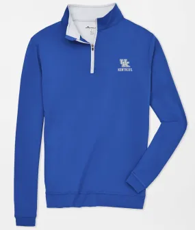 University of Kentucky Perth Performance Quarter-Zip in Blue by Peter Millar