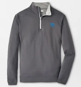 University of Kentucky Perth Performance Quarter-Zip in Iron by Peter Millar
