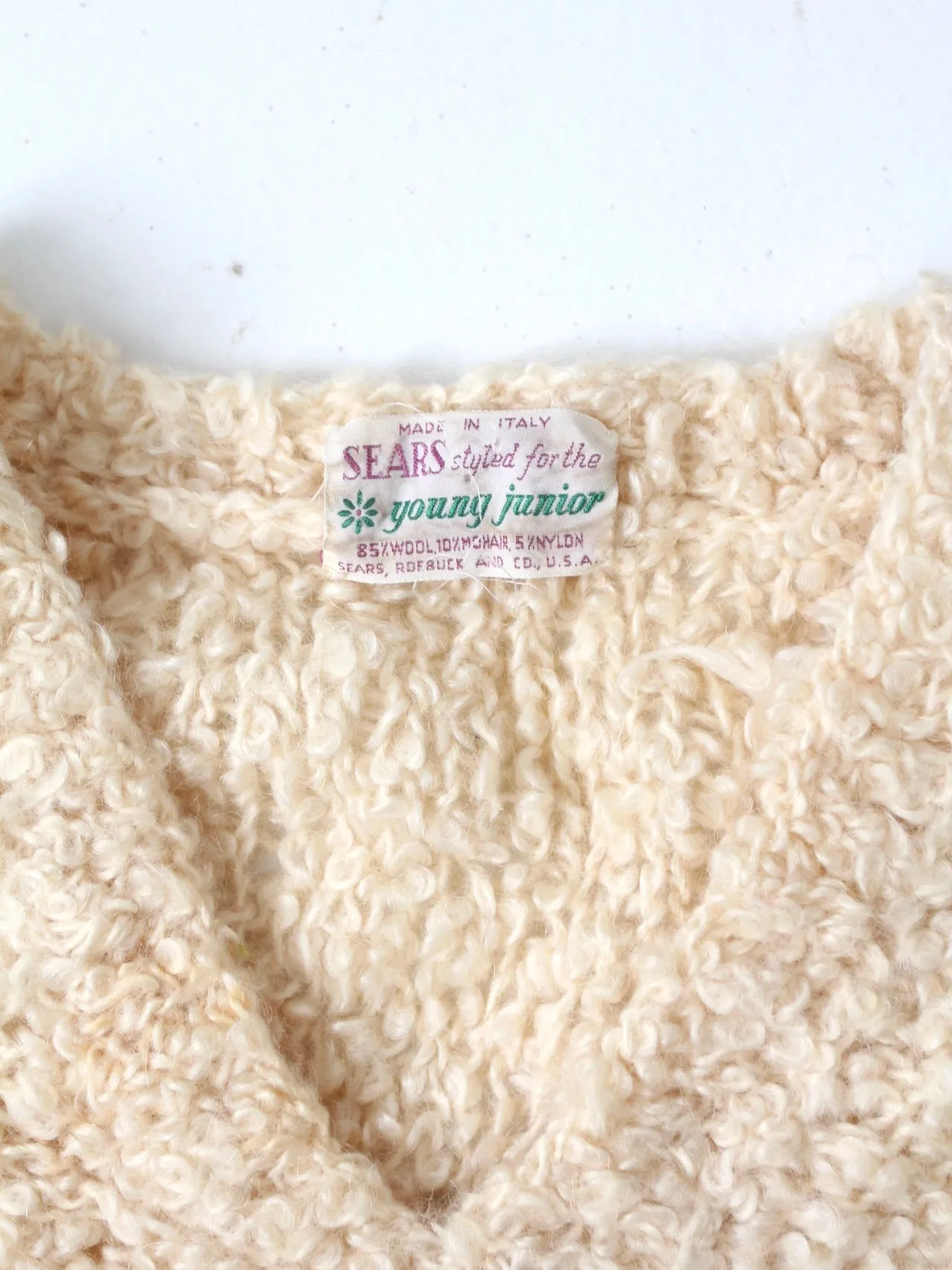 vintage 60s Sears mohair sweater