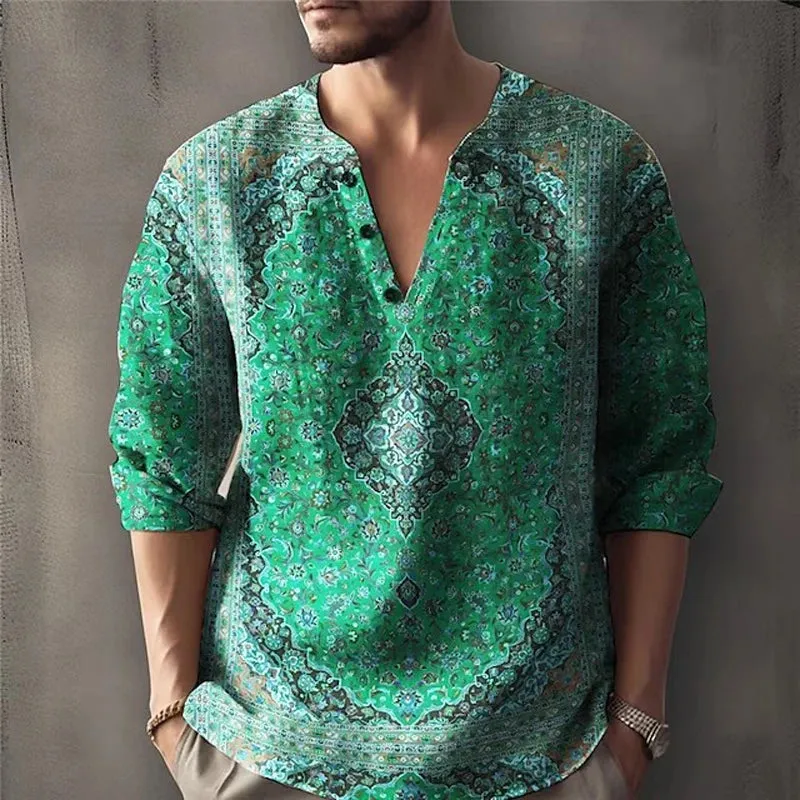 Vintage Bohemian Flower Printed T-Shirt