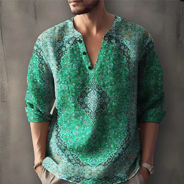 Vintage Bohemian Flower Printed T-Shirt