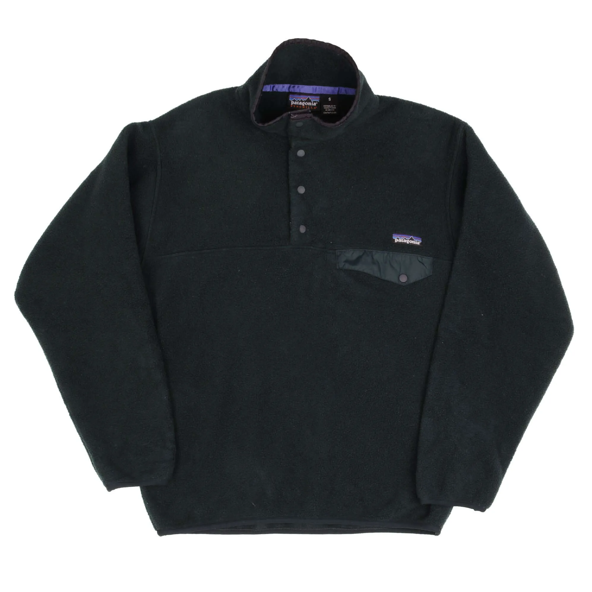 VINTAGE PATAGONIA 1990S SYNCHILLA SNAP T PINE GREEN FLEECE PULLOVER SIZE SMALL