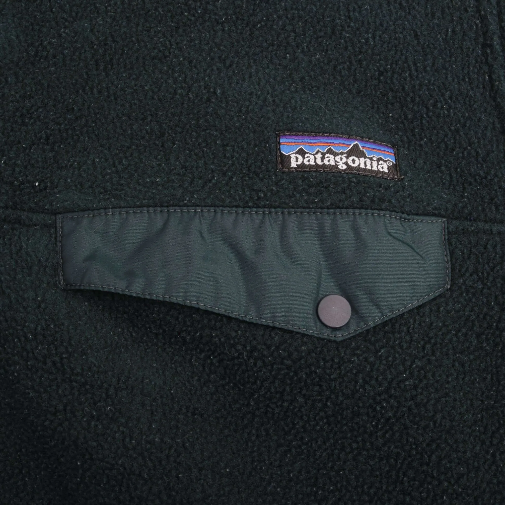 VINTAGE PATAGONIA 1990S SYNCHILLA SNAP T PINE GREEN FLEECE PULLOVER SIZE SMALL