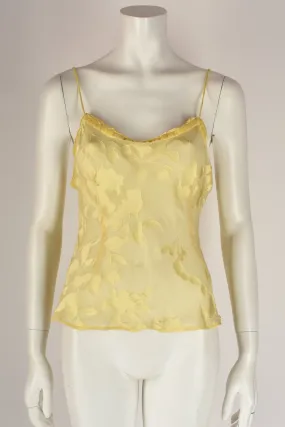 VOYAGE 90s sheer yellow vest top M