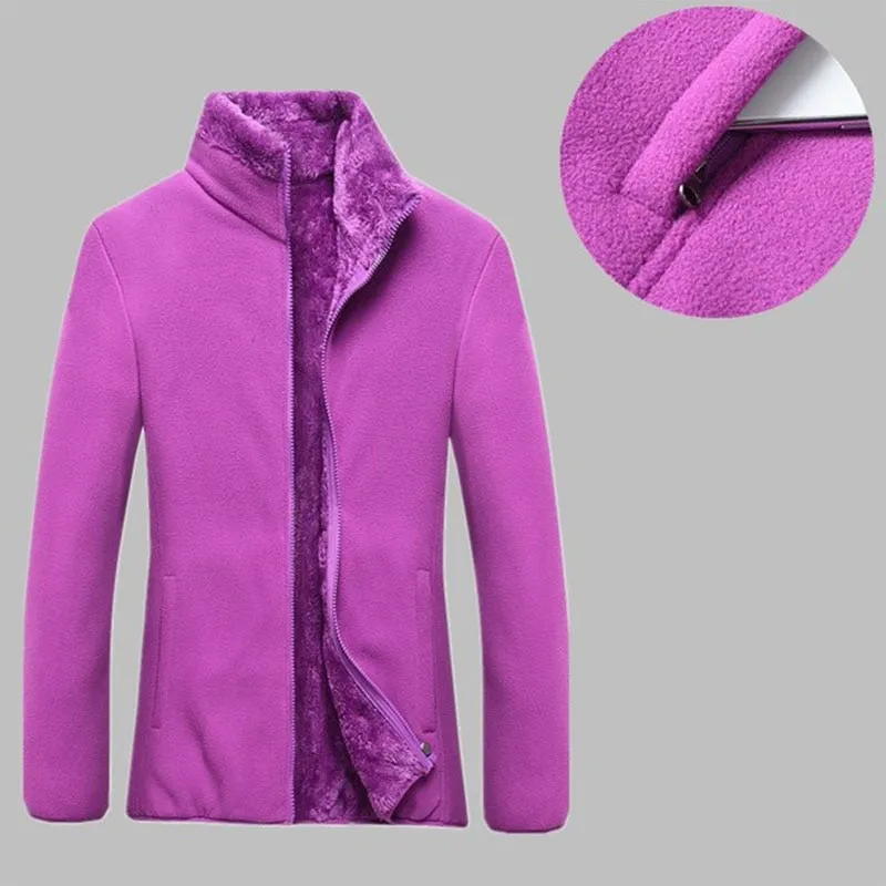 Warm thick Fleece jacket women's autumn winter