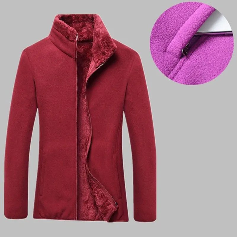 Warm thick Fleece jacket women's autumn winter