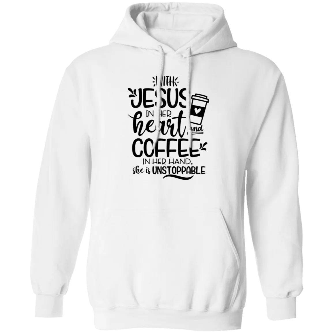 With Jesus In Her Heart Pullover Hoodie