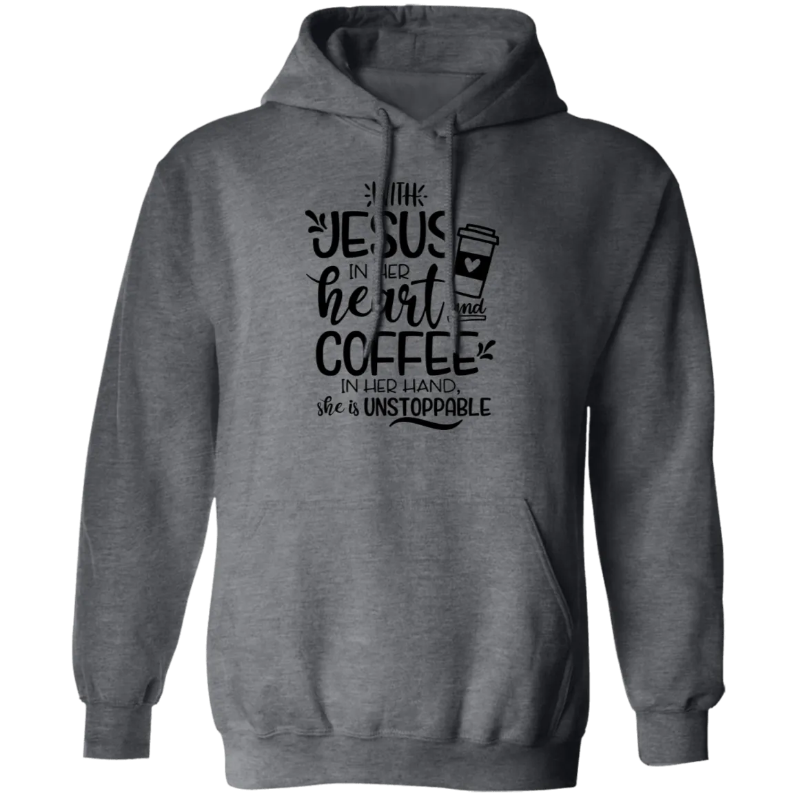 With Jesus In Her Heart Pullover Hoodie