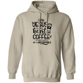 With Jesus In Her Heart Pullover Hoodie