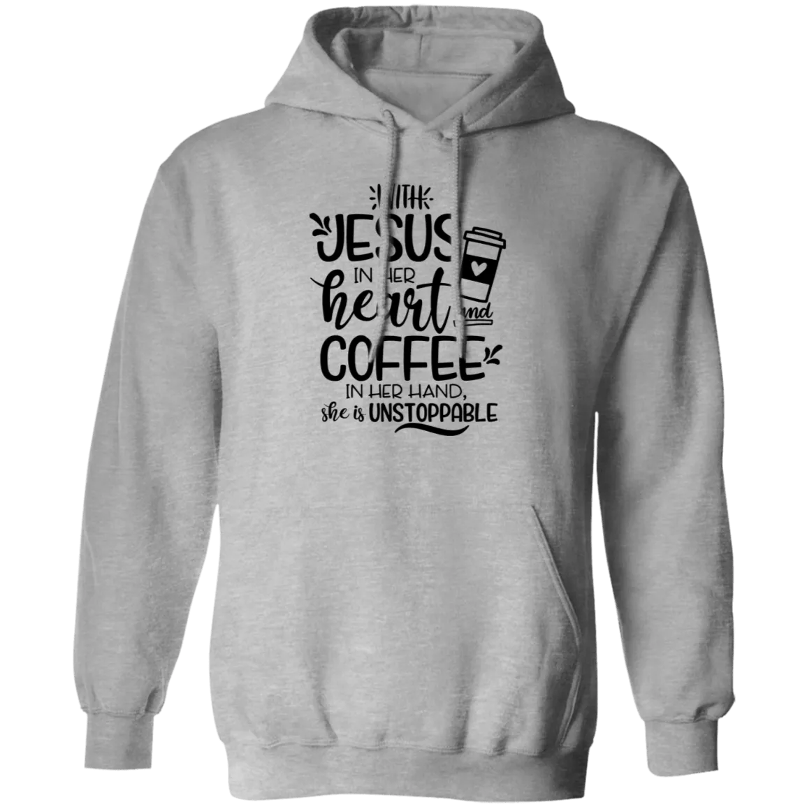 With Jesus In Her Heart Pullover Hoodie