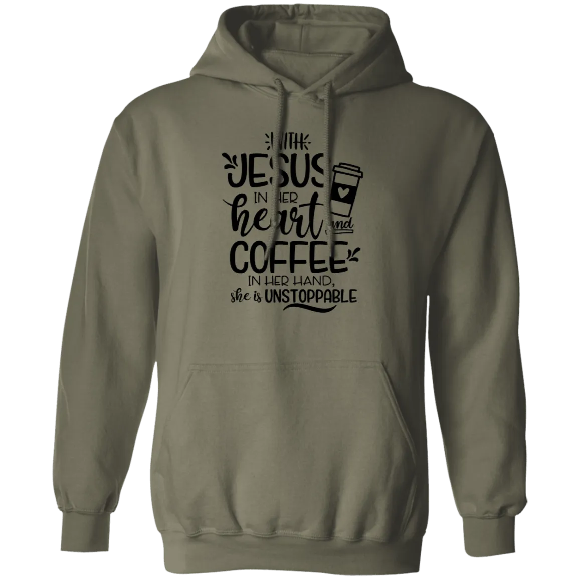 With Jesus In Her Heart Pullover Hoodie