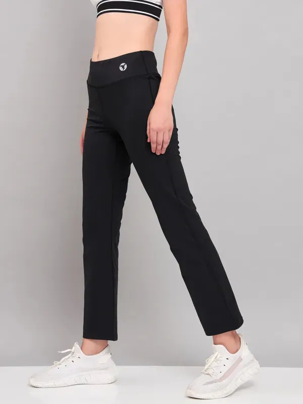 Women Solid Straight Pants with ELASTO PLUS