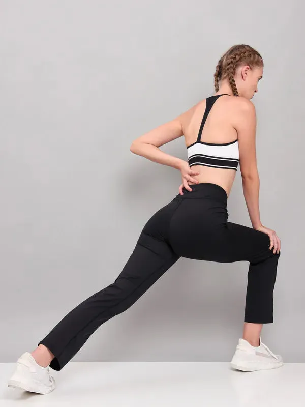 Women Solid Straight Pants with ELASTO PLUS