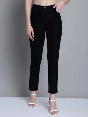 Women's Casual Regular Fit Black  Mid rise Leggings