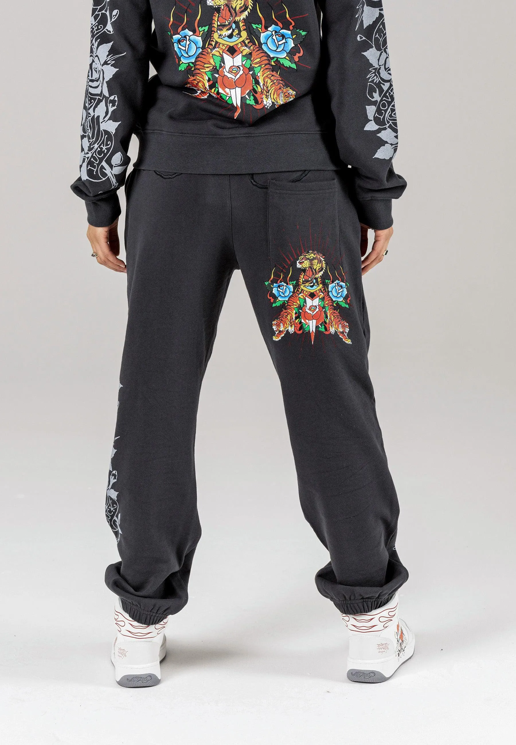 Womens Crawling-Tiger Sweat Jogger - Charcoal