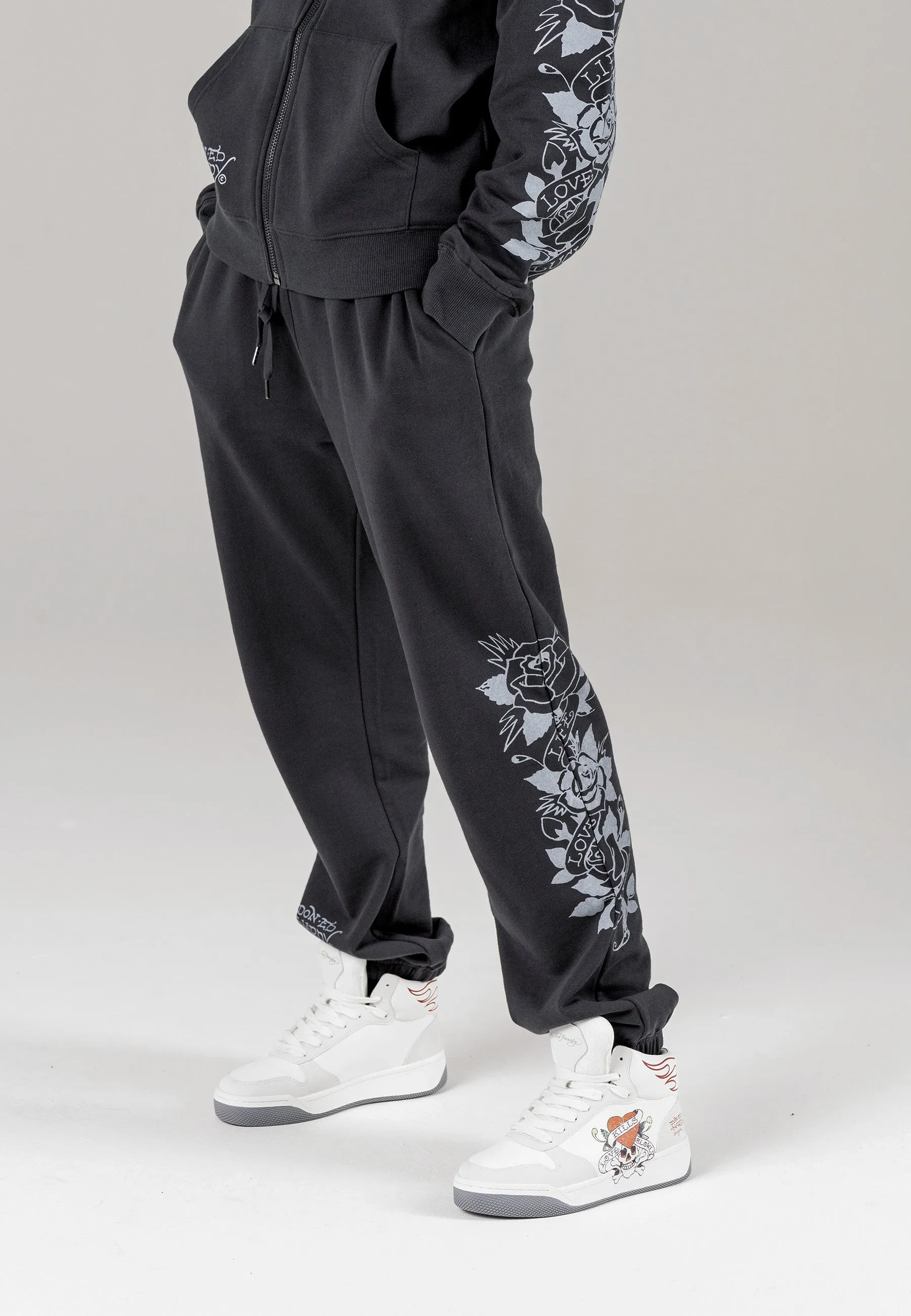 Womens Crawling-Tiger Sweat Jogger - Charcoal