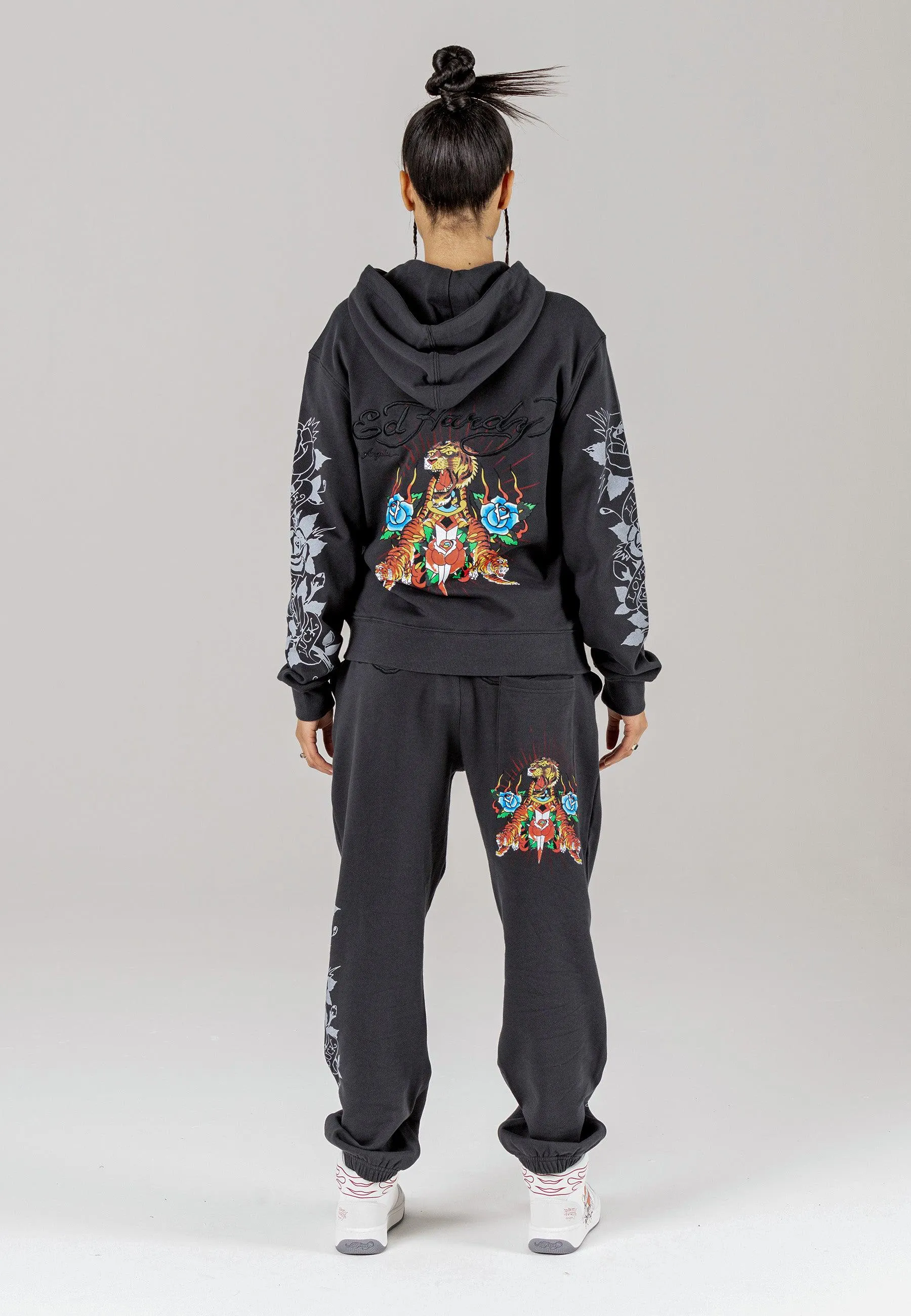 Womens Crawling-Tiger Sweat Jogger - Charcoal