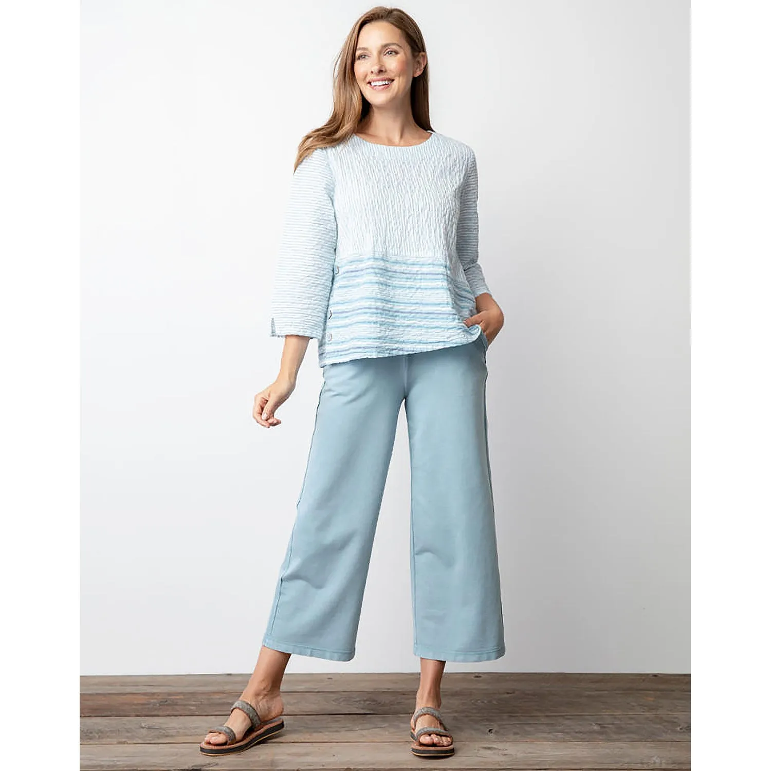 Women's Habitat Summer Stripe Pullover Ocean Stripes