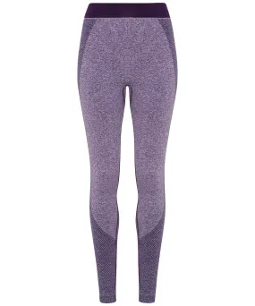 Womens TriDri® seamless 3D fit multi-sport sculpt leggings | Purple