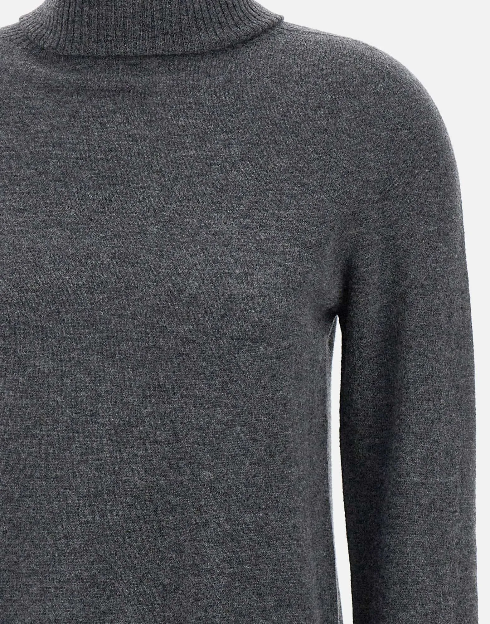 Wool Turtleneck Anthracite Grey Sweater