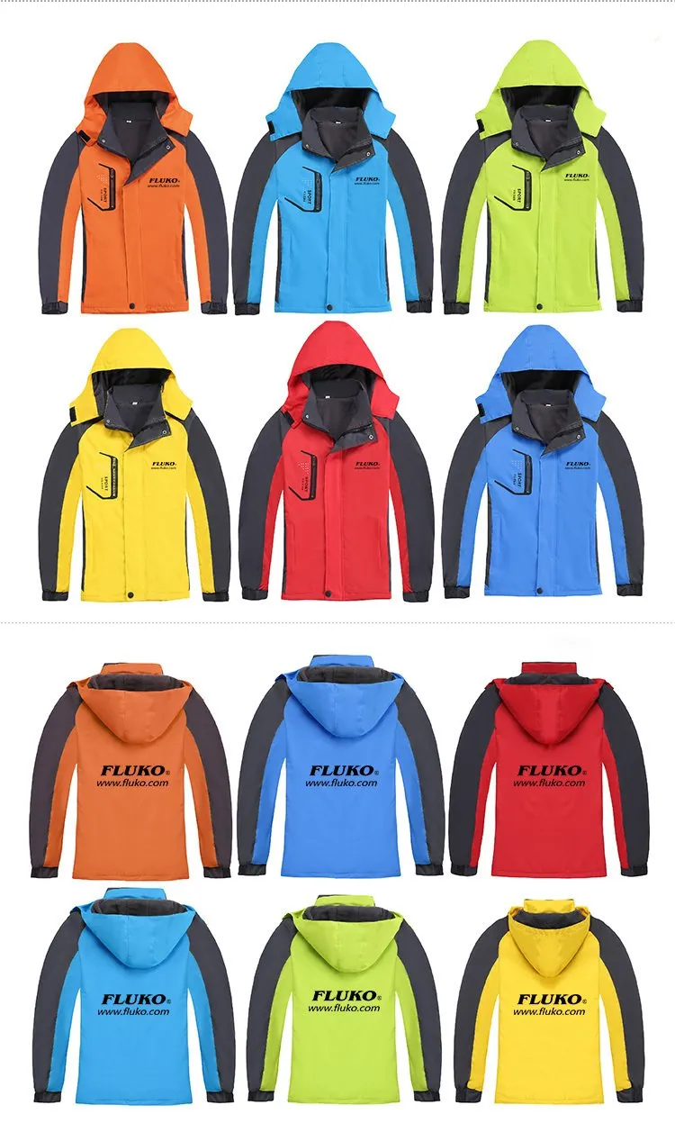 Zippered Long-Sleeved Waterproof Jacket With Fleece Lining
